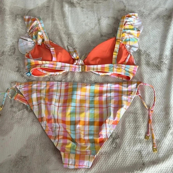 Bleu Rod Beattie Hip To Be Square Ruffle Off the Shoulder Swim Top & Bottom # 12 - Picture 8 of 11